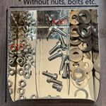 3-slots Nut / Bolts Wall Storage Made with Stainless Steel
