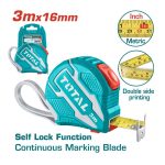3M Steel Measuring Tape 3x16mm (Metric & Inch)  TOTAL TMT126031 - Image 3