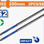 Impact Screwdriver Bits 2 Pcs Magnetic Tip WSV5K65 WADFOW