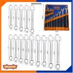 Combination Spanner | Ring Dali 14 pcs Set (6-32 mm) Cr-V (Chrome Vanadium) WADFOW WSP1M14 - Image 3