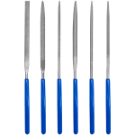 Mini File 6 Pieces Set 140 mm Long with Rubber Handle WSF1606 - Image 2