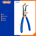 Internal Circlip Lock Pliers | Plus 7inch/180mm Bent Head  WPL9C74