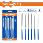 Mini File 6 Pieces Set 140 mm Long with Rubber Handle WSF1606