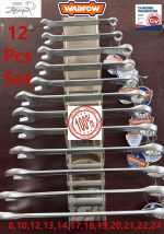 Ring Dali | Combination Spanner 12 Pcs Set Cr-V (Chrome Vanadium Steel) WADFOW (Without Holder)